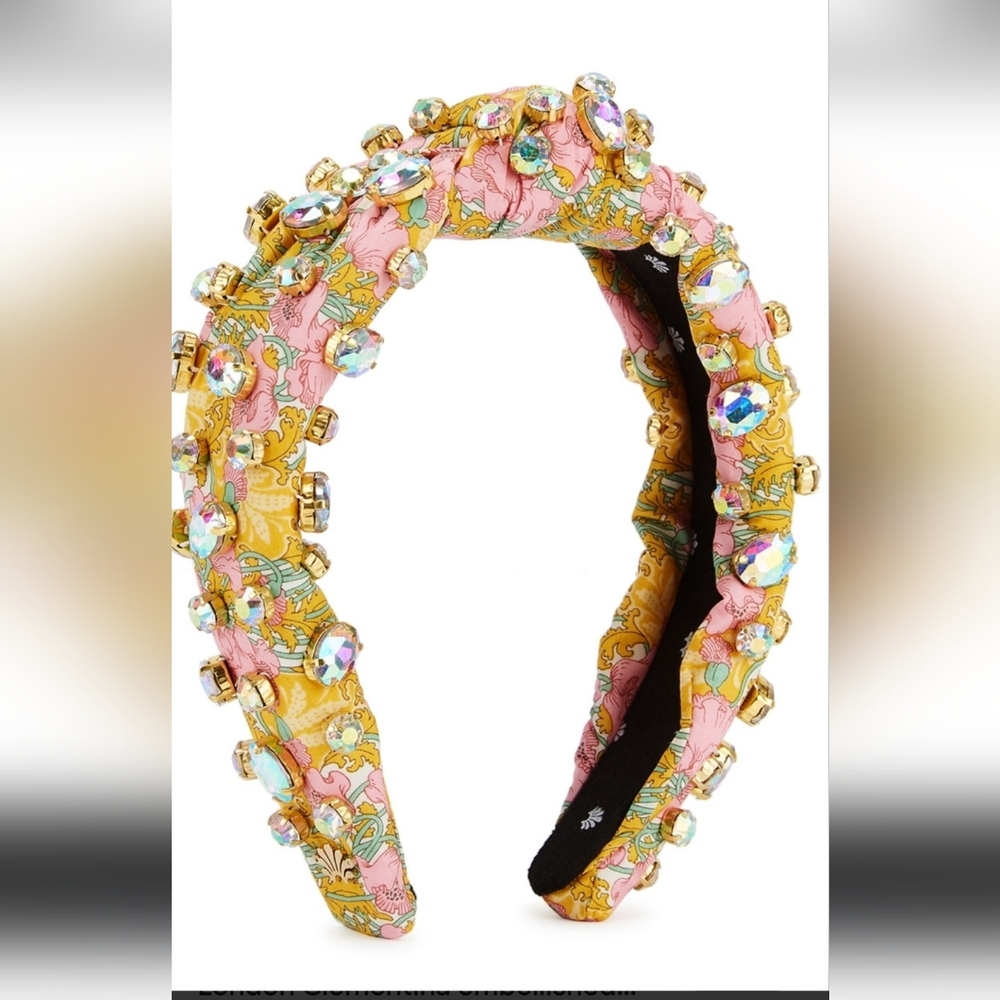 LELE SADOUGHI X LIBERTY  OF LONDON CLEMENTINA EMBELISHED COTTON HEADBAND - Picture 2 of 15